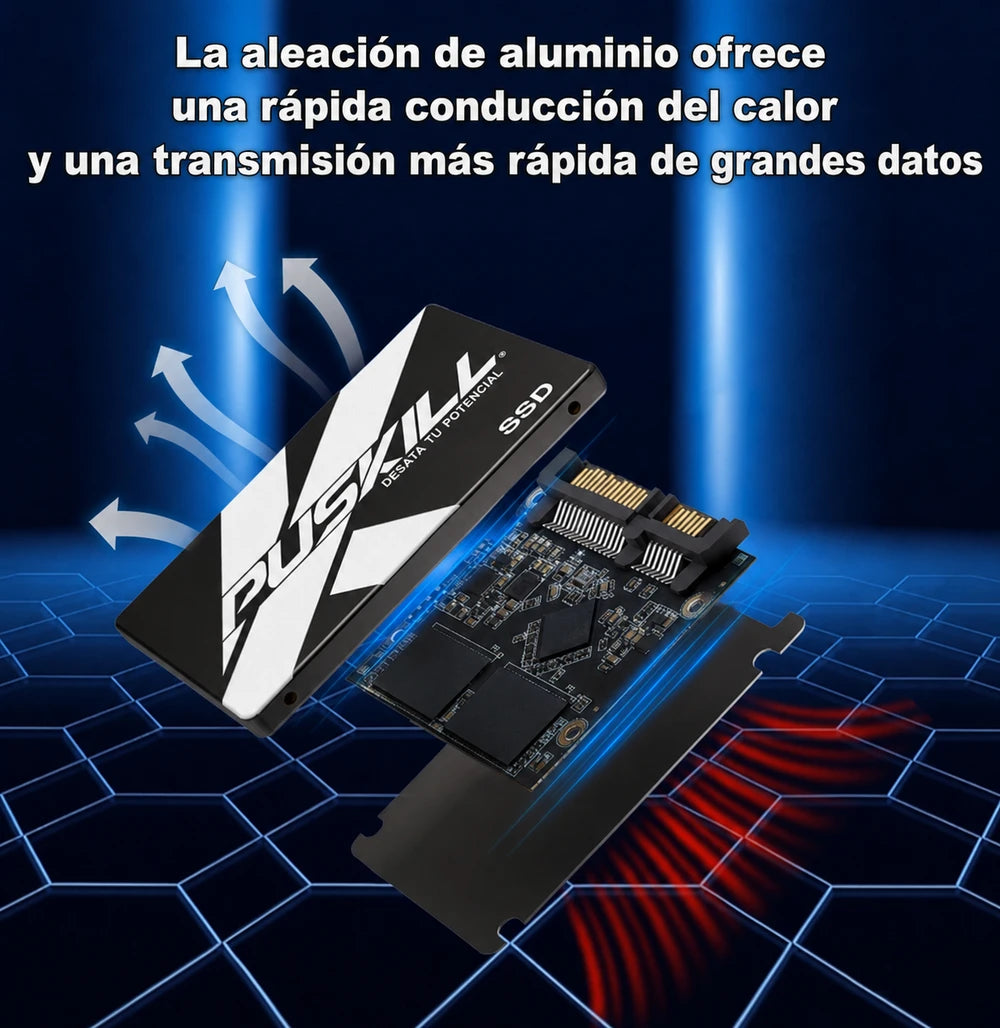 Disco duro estado solido El PUSKILL SSD SATA 3.0 de 256 GB