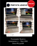 Portatil Lenovo Ryzen 5, Memoria 8 GB, Almacenamiento 512 GB m2 nvme.